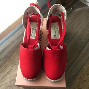 Red wedge espadrille, made in Spain, 37